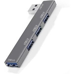 Portable Right Angle Aluminum Alloy USB 3.0 Hub, 4 Ports USB (1 USB 3.0 Ports, 3 USB 2.0 Ports) for laptops, USB Sticks, Mobile Hard Drives, etc. in Kuwait