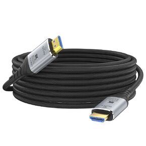 Fiber Optic HDMI Cable 50FT, 8K Long HDMI 2.1 Cable, 48Gbps Ultra High Speed Braided 8K@60Hz 4K@120Hz, Dynamic HDR, eARC, HDCP 2.2&2.3, 3D, for PS5, Xbox, HDTV, Laptop, Monitor in Saudi Arabia