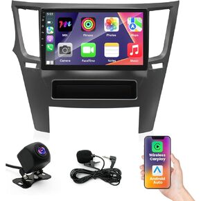 راديو ستيريو للسيارة 8 Core 4+64G Android 14 لسيارة Subaru Legacy Outback 2010-2014، 9 بوصة IPS HD شاشة تعمل باللمس مع CarPlay اللاسلكي/Android Auto/WiFi/GPS/Bluetooth/FM/SWC/AHD كاميرا احتياطية/ميكروفون/USB in Kuwait
