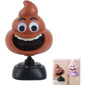 Funny Poop Portable Desk Fan, USB Mini Rechargeable Fan with 3 Speeds, Cute Cartoon Shape with Googly Eyes for Office Home Travel (Coffee) in Kuwait