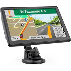 نظام ملاحة GPS للسيارة مع تحديث مجاني مدى الحياة لخرائط 2026، نظام ملاحة GPS للسيارة مقاس 7 بوصات للسائقين التجاريين للشاحنات مع بحث POI/ZIP، دعم FM، التوجيه الصوتي، تنبيهات Speedcam/Red Light in Kuwait