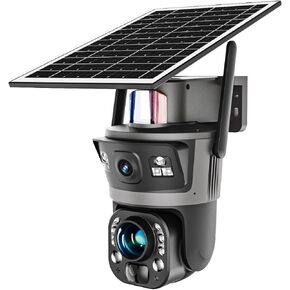 Ubox Dual-Lens 36X Optical Zoom Solar Security Camera, 6MP WIFI/4G Outdoor PTZ Camera with AI Human Detection, Two-Way Audio, Color Night Vision, Cloud & TF Card Storage (4G America) in Saudi Arabia