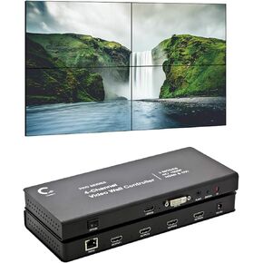 وحدة تحكم حائط الفيديو 2x2 | 1080 بكسل، متوافق مع HDMI 1.4، HDCP1.4 | مدخلات HDMI وDVI؛ مخرجات HDMI | 8 أوضاع عرض - 2x2، 1x2، 1x3، 1x4، 2x1، 3x1، 4x1 | المتتالية - 2x4، 2x8 in Kuwait