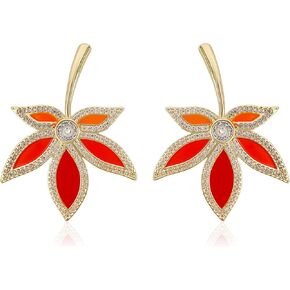 Vintage Long Dangle Silver and Gold Flower Earrings for Women Bohemian 14K Gold Plated Metal Floral Petal Earrings Aesthetic Drop Blossom Statement Earrings Boho Wedding Party Jewelry Gift for Girls in Kuwait