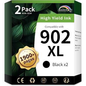استبدال خراطيش الحبر 902XL المتوافقة مع colorfly لحزمة التحرير والسرد لخراطيش الحبر 902 XL Officejet Pro 6978 تستخدم مع OfficejetPro 6968 6970 OfficeJet 6962 6958 (902XLBK، 902C، 902M، 902Y) in Kuwait