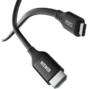 كابل NEEWER USB C إلى HDMI (35 سم)، 4K 60 هرتز عالي السرعة من النوع C إلى HDMI 2.0 ملحقات كابل متوافقة مع iPhone 17 Pro Max 16 15 S25 Ultra MacBook Camera Field Monitor، PS012 in Kuwait