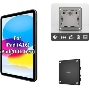 قاعدة شحن مغناطيسية مثبتة على الحائط PoE لأجهزة iPad الجيل العاشر والحادي عشر، حامل تابلت مدمج في الحائط مع مقسم PoE، دعم الصورة والمناظر الطبيعية، طاقة سلكية مستقرة، أسود in Saudi Arabia