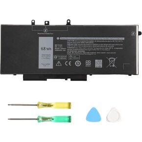 بطارية كمبيوتر محمول GJKNX لأجهزة Dell Latitude 5280 5288 5480 5488 5490 5491 5495 5580 5590 5591 & Precision 15 3520 3530 متوافقة مع GD1JP 0GD1JP DY9NT 0DY9NT 5YHR4 451-BBZG KCM82 0KCM82 68 واط ساعي 7.6 فولت in Kuwait