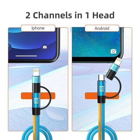 Cable OTG 2-in-1, Smart Chip Live Cable, Faster Charging Speed, Audio/Data Transmission, Suitable for Apple, Android and Audio Mixers in Kuwait