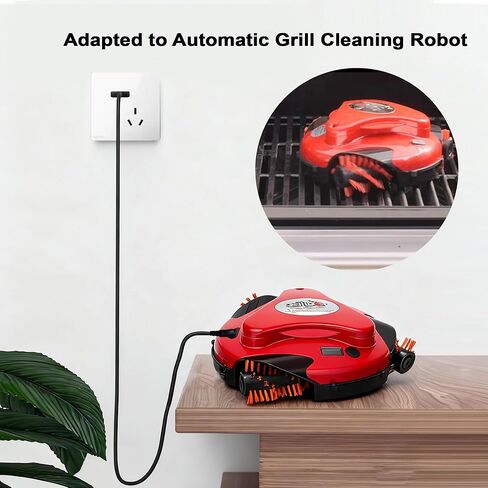 شاحن USB متوافق مع روبوت تنظيف الشواية الأوتوماتيكي Grillbot، كابل شحن بديل بطول 1 متر، أسود in Kuwait