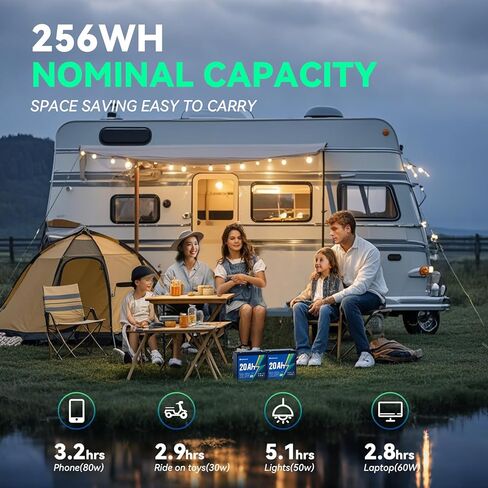 بطارية ليثيوم LiFePO4 ذات دورة عميقة 12 فولت 20 أمبير، بطارية قابلة لإعادة الشحن 5000+ دورة، 20 أمبير BMS، فوسفات حديد الليثيوم لمكتشف الأسماك، راديو لحم الخنزير، النظام الشمسي، التخييم في الهواء الطلق، ألعاب الركوب، عجلة الطاقة in Kuwait