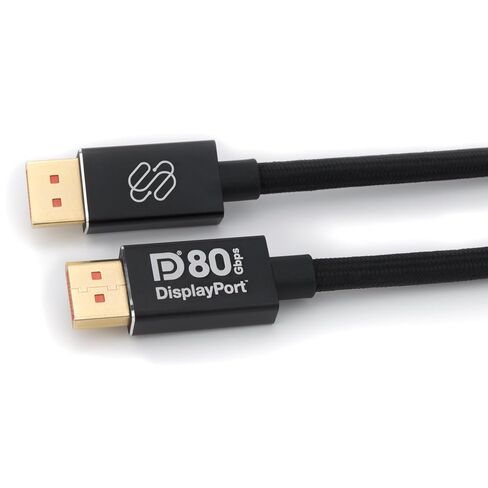 كابل Sewell DisplayPort 2.1 DP80 معتمد UHBR20 80 جيجابت في الثانية، 6.5 قدم (2 متر)، 8K@240 هرتز، 10K 4K HDR، كابل DisplayPort مجدول مقاوم للتشابك لشاشات الألعاب ووحدات معالجة الرسومات in Kuwait