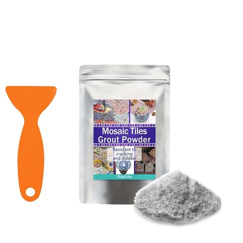 Mosaic Grout, Mosaics Tile Tools, Mosaic Tile Accessories – Essential for Handmade Grouting and Perfect for DIY Craft Projects (White, 250G) in Saudi Arabia