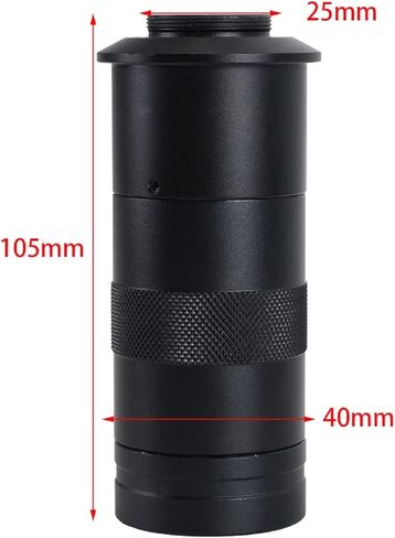 عدسة مجهر CS C-Mount تكبير عدسة أحادية قابلة للتعديل بنسبة 6.5x عالية الدقة لمجوهرات فحص الفيديو VGA USB الصناعية LCD مع مسافة عمل من 50 مم إلى 200 مم (8X-130X) in Kuwait