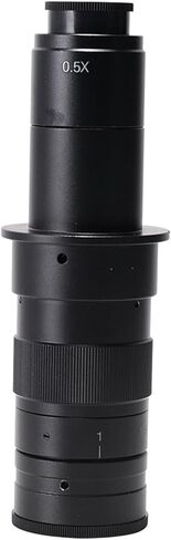 عدسة مجهر CS C-Mount تكبير عدسة أحادية قابلة للتعديل بنسبة 6.5x عالية الدقة لمجوهرات فحص الفيديو VGA USB الصناعية LCD مع مسافة عمل من 50 مم إلى 200 مم (8X-130X) in Kuwait