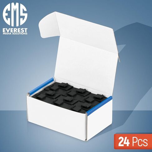 Everest Media Solutions Bundle – 2 Items: 48-Port Keystone Patch Panel + 24 Pack of RJ45 CAT6 Keystone Couplers - Black in Kuwait