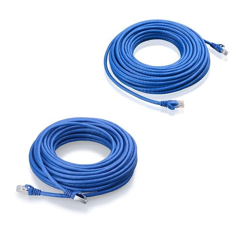 Cable Matters Snagless Long Cat6 Ethernet Cable (Cat6 Cable, Cat 6 Cable) in Blue 50 ft & Cat6A (SSTP, SFTP) Shielded Ethernet Cable in Kuwait