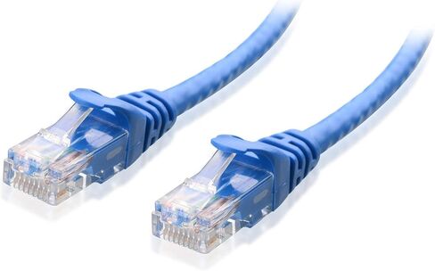 Cable Matters Snagless Long Cat6 Ethernet Cable (Cat6 Cable, Cat 6 Cable) in Blue 50 ft & Cat6A (SSTP, SFTP) Shielded Ethernet Cable in Kuwait