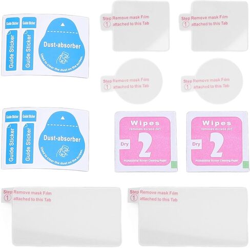 Qiilu Lens Screen Protector For Vlog Camera Screen Film With Case + Ultra Clear Tempered Glass Protector Rewritten in Kuwait