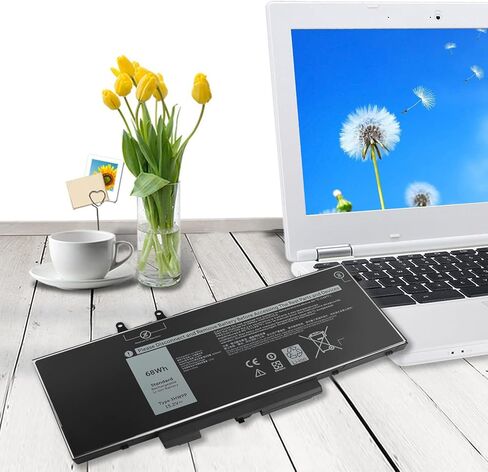 بطارية كمبيوتر محمول بديلة 68Wh 3HWPP لجهاز Dell Latitude 5410 5510 5501 5401 5411 5511 Precision 3541 3551، Inspiron 7706 2 في 1، Inspiron 17 7500 7506 2 في 1 أسود 03HWPP 10X1J N2NLL 1VY7F 451-BCMN. in Kuwait