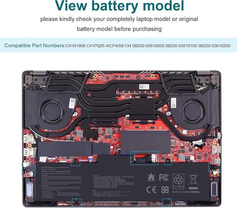 استبدال بطارية ASUNCELL C41N1908 لجهاز Asus ROG Zephyrus G14 GA401II GA401IV GA401IH GA401IU GA401IV GA401IV-BR9N6 GA401Q GA401QH GA401QM in Kuwait