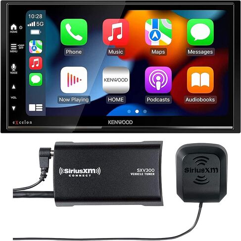 KENWOOD DMX809S eXcelon شاشة لمس سعوية 6.95 بوصة، ستيريو السيارة | بالإضافة إلى موالف مركبة راديو الأقمار الصناعية SiriusXM SXV300V1 in Kuwait