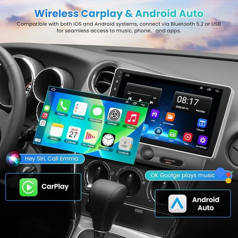 ترقية راديو السيارة لسيارة Toyota Matrix 2003-2004 وPontiac Vibe 2003-2008 مع Carplay اللاسلكي وAndroid Auto، 9 بوصة IPS Matrix Stereo مع التحكم الصوتي Bluetooth 5.2 GPS FM DSP EQ SWC in Kuwait