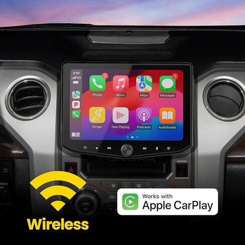Stinger HORIZON10 Toyota Tundra (2014-21) 10.1" HD Touchscreen Car Stereo & iGO GPS Nav Card, Wireless Apple CarPlay/Android Auto Radio, Bluetooth Receiver Head Unit, Audio EQ, Camera Inputs, Sub Out in Kuwait