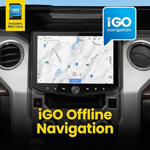 Stinger HORIZON10 Toyota Tundra (2014-21) 10.1" HD Touchscreen Car Stereo & iGO GPS Nav Card, Wireless Apple CarPlay/Android Auto Radio, Bluetooth Receiver Head Unit, Audio EQ, Camera Inputs, Sub Out in Kuwait