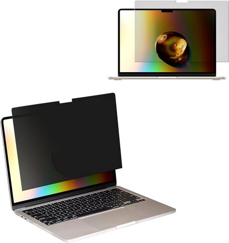 شاشة خصوصية الكمبيوتر المحمول kwmobile لجهاز Apple Macbook Air 13 M4 2025 A3240 - درع شاشة خصوصية الكمبيوتر - واقي شاشة الكمبيوتر المحمول - مضاد للوهج وحجب الضوء الأزرق in Kuwait