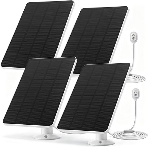 4 عبوات من شاحن الألواح الشمسية متوافق مع كاميرا Pro 5s/4/3/ultra/ultra 2، شاحن مقاوم للماء 6 فولت 4.5 وات Ip65، لوحة تثبيت قابلة للتعديل 360 درجة مع كابل مغناطيسي 9.8 قدم in Kuwait