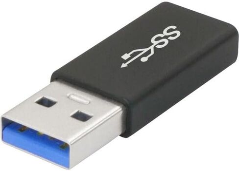 USB 3.0 USB-C Female to USB A Male Adapter, Black Aluminum Shell in Kuwait