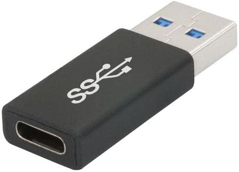 USB 3.0 USB-C Female to USB A Male Adapter, Black Aluminum Shell in Kuwait