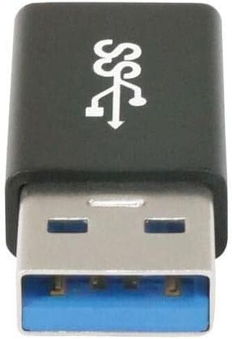 USB 3.0 USB-C Female to USB A Male Adapter, Black Aluminum Shell in Kuwait