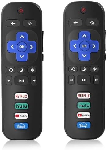 قطعتان من جهاز التحكم عن بعد Nmaayss البديل لجهاز التحكم عن بعد لتلفزيون Roku، متوافق مع TCL Roku/Onn Roku/Hisense Roku/Philips Roku/Sharp Roku/Westinghouse Roku/Insignia Roku TV (ليس لعصا Roku أو الصندوق أو مكبر الصوت) in Kuwait