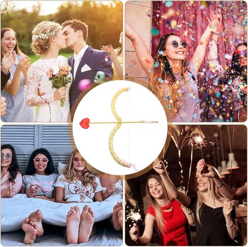 Healeved Golden Cupid Bow and Arrow Prop Set Newborn Photography Props 1 Month Party Decorations and Themed Masquerade Events Valentine Cosplay Accessories in Kuwait