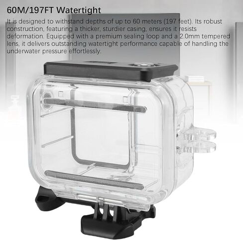 Pomya Underwater Diving Housing Case for Ace Pro 2 & Ace Pro, 60M/197FT Watertight Action Camera Dive Case with Optical Glass Lens, Supports Horizontal & Vertical Filming in Kuwait