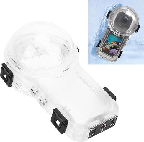 Pomya Diving Camera Case 60M Underwater Housing for X5 with Magnetic Fast Release Base, Clear PMMA Lens 98% Transmittance AntiFog Inserts, Professional for Snorkeling Scuba Photography in Kuwait