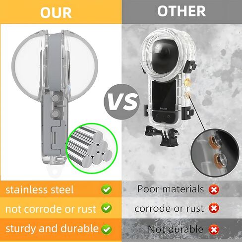 Sea frogs Waterproof Camera Housing Compatible with Insta 360 ONE X5, 50M/165FT Diving Shell Underwater Case Suit for ONE X5 in Kuwait
