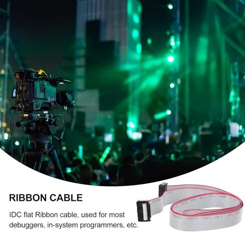 ULTECHNOVO 4pcs 16 Pin Flat Ribbon Cable 2.54mm Pitch IDC Cord Gray Wire 1m Length Electrical Connector Cable Assembly for Industrial Wiring in Kuwait