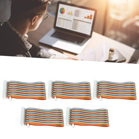 5 قطعة كابل GPIO أنثى إلى أنثى 20 سنتيمتر-40pin سلك الشريط لسلك تمديد Raspberry Pi لاتصال لوحة الخبز ولوحة T in Kuwait