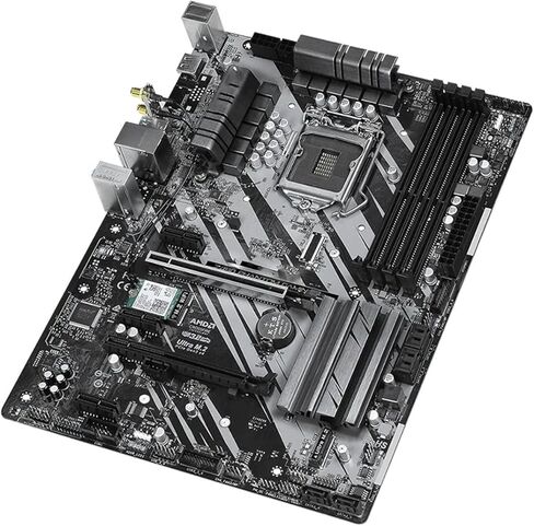 اللوحات الأم للكمبيوتر ASRock Z490 Phantom Gaming 4/AX تدعم اللوحة الأم I9-10900K I7-10700 I5 10400 I3-10300 CPU LGA1200 DDR4 4400MHz M.2 NVME ATX in Kuwait