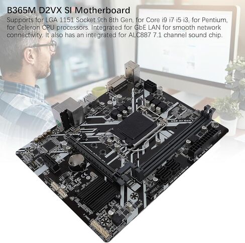 اللوحة الأم XUMIUZIY B365M D2VX SI M ATX، تدعم مقبس LGA 1151 الجيل التاسع الثامن لـ Core i9 i7 i5 i3، مع فتحات ذاكرة DDR4 لمخرج DVI PCI E 3.0 in Kuwait