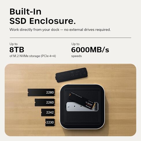 Satechi Thunderbolt 5 CubeDock™ Dock Station & USB4 V2 Pro Cable, USB C Cable 1.2m/ 3.9ft in Kuwait