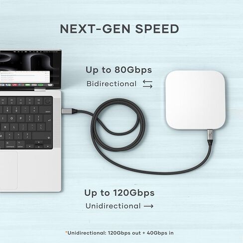 Satechi Thunderbolt 5 CubeDock™ Dock Station & USB4 V2 Pro Cable, USB C Cable 1.2m/ 3.9ft in Kuwait