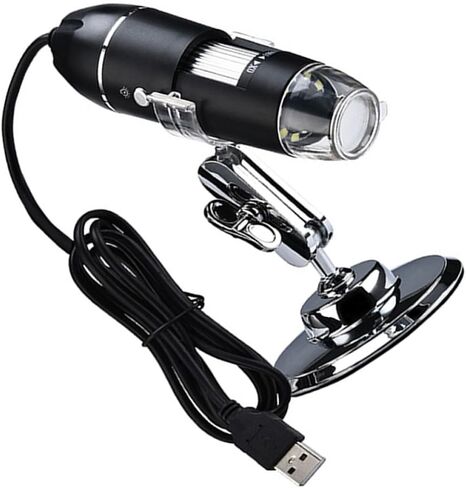 Balacoo 1600x USB مجهر رقمي مكبر إلكتروني عالي الوضوح للاستخدام المنزلي مع إضاءة LED وحامل مراقبة مرن in Kuwait