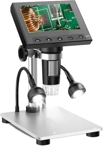 DM4S 4.3 Inch LCD Digital Microscope 1000X LED 1080P Video Camera for Electronics Soldering Phone Repair Coin in Kuwait