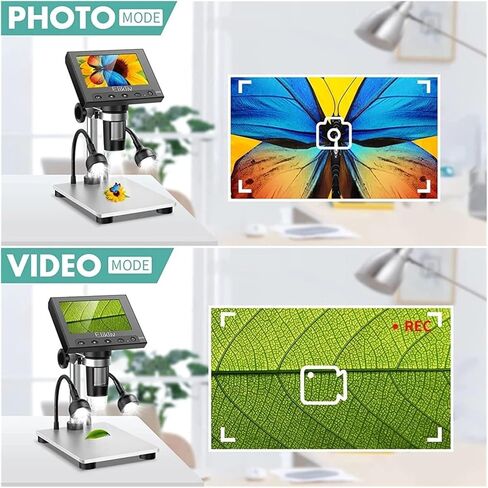 DM4S 4.3 Inch LCD Digital Microscope 1000X LED 1080P Video Camera for Electronics Soldering Phone Repair Coin in Kuwait