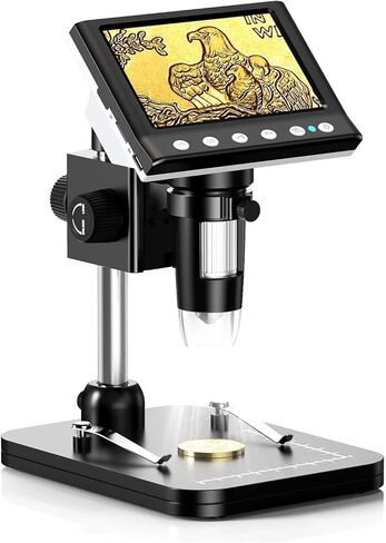 Digital Microscope 1000X Coin 1080P Video for Adult Soldering with 8 LEDs in Kuwait