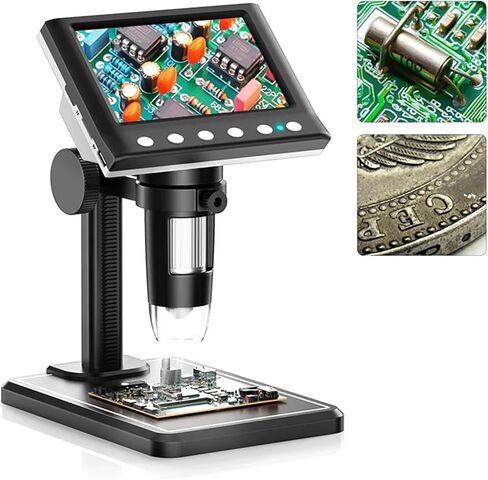 Digital Microscope 1000X Coin 1080P Video for Adult Soldering with 8 LEDs in Kuwait